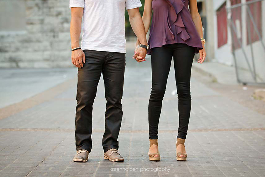 couple urban legs feet holding hands nashville downtown